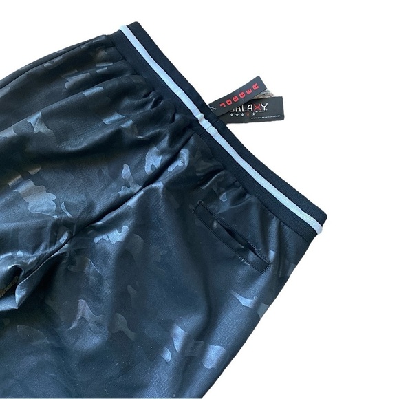 GALAXY Black Camouflage Joggers Polyester Spandex XL NWT Gothic Dark Academia - Picture 6 of 7